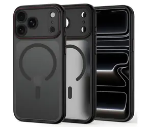 Tech-Protect MagCam matná černo-červená / Kryt / Apple iPhone 17 Pro Max, 18 Pro Max / MagSafe