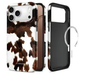 Tech-Protect Lamano MagSafe hnědo-bílá / Pouzdro pro Apple iPhone 18 Pro Max a 17 Pro / MagSafe