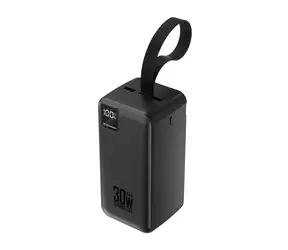 Wozinsky W8-B 50000mAh černá / Powerbanka / 30W / 2x USB-A, 2x USB-C, USB micro / LED svítilna