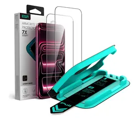 ESR UltraFit Armorite černý rámeček / Ochranné sklo / Apple iPhone 18 Pro, 17 Pro / 2 ks / Temperované sklo
