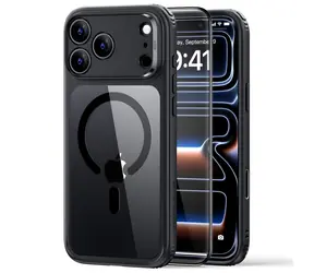 ESR Classic Hybrid MagSafe transparentní černá / Kryt / Apple iPhone 18 Pro/17 Pro / MagSafe