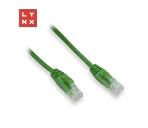 Lynx Patch kabel Cat5e UTP 15m zelená / Patch kabel / RJ45-RJ45 / PVC / CCA vodič