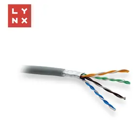 LYNX FTP kabel Cat5e šedý / Síťový kabel / drát / LSZH / vnitřní / box 305m