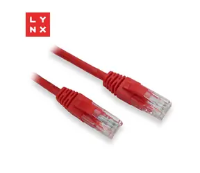Lynx patch kabel UTP Cat5e červený / Patch kabel / CCA / PVC / 2 m