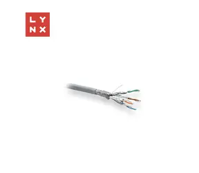 Lynx instalační kabel Cat6a SFTP šedý / Instalační kabel / LSZH / celoměděný / cívka 500 m