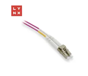Lynx LC-LC / Optický patch kabel / Duplex / 50/125 MM OM4 / 10 m / růžový