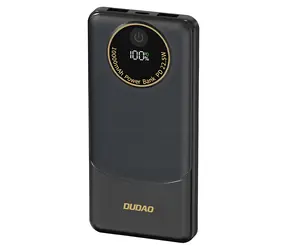 Dudao K12 10000mAh černá / Powerbanka / PD 22.5W / USB-A / USB-C