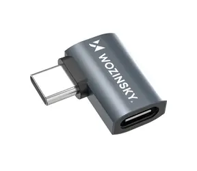 Wozinsky WPKB-01 šedá / Adaptér / USB-C - USB-C / USB4 40 Gbps / PD 240 W / 8K / OTG / lomený