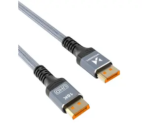 Wozinsky WPS-16AYL2S černá / Kabel / DisplayPort - DisplayPort / 16K/60Hz / 8K/120Hz / 80 Gbps / HDCP