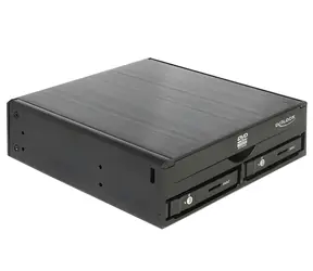 DeLock 47230 černá / Instalační rámeček / 5,25" / 1x Slim + 2x 2,5" SATA HDD/SSD / Hot-swap