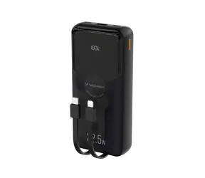 Wozinsky WFC-15B 20000mAh černá / Powerbanka / vestavěné kabely Lightning a USB-C / 22,5W / PD20W