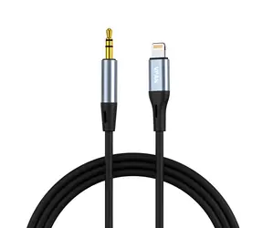 Vipfan L05 šedá / Audio kabel / Lightning / mini jack 3,5 mm / 1 m