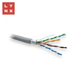 LYNX FTP kabel Cat5e šedý / Síťový kabel / drát / PVC / vnitřní / box 305m