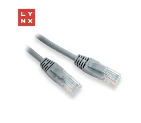 Lynx Patch kabel UTP Cat5e 1m šedý / Patch kabel / RJ45 / CCA / balení 10 ks