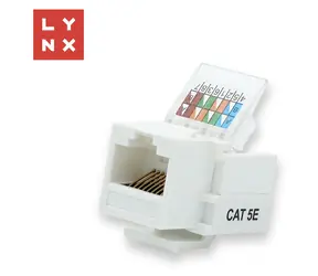 Lynx Keystone UTP Cat5e bílý / Keystone modul / Samozařezávací IDC / 90°