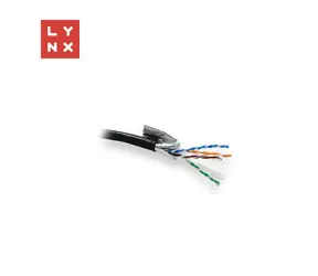 LYNX FTP kabel Cat6 venkovní černá / Síťový kabel / 305 m / drát / PE