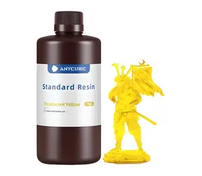 Anycubic Standard Resin průhledná žlutá / Pryskyřice pro 3D tiskárnu / 405 nm / 1 kg / Tvrdost 84–86 HD