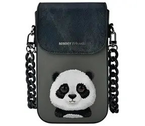 Nimmy Big Eyed Pet 2.0 Panda černá / Kabelka na telefon / Peněženka