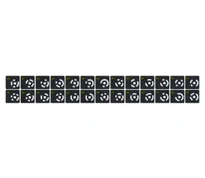 Revopoint magnetické kódované značky 208 ks / Kalibrační značky pro 3D skener / MIRACO Plus / 22 × 22 mm
