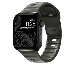 Nomad Sport Strap M/L zelená / Řemínek / pro Apple Watch 49/46/45/44/42 mm / FKM pryž / antimikrobiální