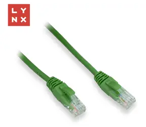 LYNX UTP Cat5e 5m zelený / Patch kabel / RJ45-RJ45 / CCA / PVC
