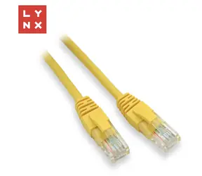 LYNX UTP Cat5e 5m žlutý / Patch kabel / RJ45-RJ45 / CCA / PVC