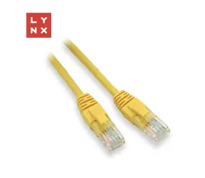 Lynx Patch kabel Cat5e UTP 15m žlutá / Patch kabel / RJ45-RJ45 / PVC / CCA vodič