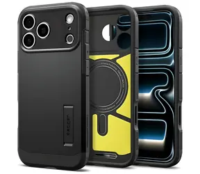 Spigen Tough Armor T MAG MagSafe černá / Ochranný kryt pro Apple iPhone 18 Pro a 17 Pro / TPU + polykarbonát