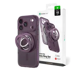 AmazingThing Titan Pro Lens Ring Set fialová / Kryt / MagSafe / iPhone 18 Pro