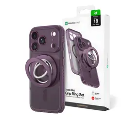 AmazingThing Titan Pro Lens Ring Set fialová / Kryt / MagSafe / iPhone 18 Pro Max