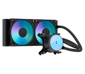 Fractal Design Radius 240 RGB černá / Komplet vodního chlazení CPU / 240 mm / RGB