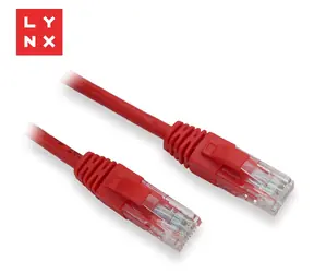 Lynx Patch kabel Cat5e 0,3 m červená / Patch kabel / UTP / kategorie 5e / CCA / balení 10 ks