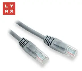 Lynx patch kabel Cat5e UTP 0,3 m šedý / Patch kabel / RJ45 / CCA / 10 ks