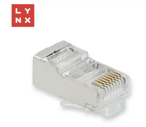LYNX konektor RJ45 Cat5e STP / Konektor LAN / Pozlacení 30µ / 100 ks