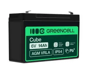 Green Cell AGM34 / Baterie / VRLA AGM / 6V / 14Ah