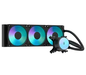 Fractal Design Radius 360 RGB černá / Vodní chlazení CPU / 360 mm / RGB / Intel + AMD