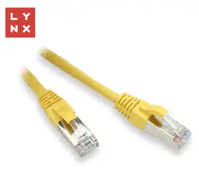 Lynx FTP patch kabel Cat5e žlutý / Patch kabel / RJ-45 / PVC / CCA / 10 m