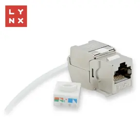 Lynx keystone Cat6 STP stříbrný / Keystone modul / RJ-45 / Samozařezávací / Stíněný