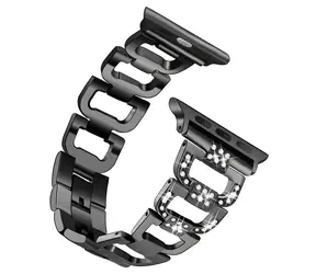 Worryfree Metal-D Shape 42/44/45 mm černá / Řemínek / Apple Watch / kovový