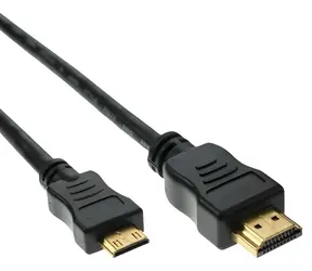 Kabel HDMI - mini HDMI 1,5 m černá / Kabel HDMI / mini HDMI / Full HD / pozlacené konektory
