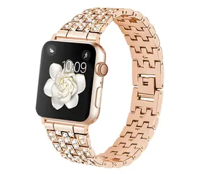 Worryfree Diamond Blocks zlatá / Řemínek pro Apple Watch / 42/44/45 mm