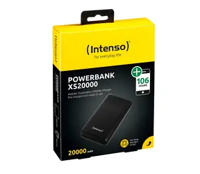 Intenso XS20000 černá / Powerbanka / 20 000 mAh / USB-A + USB-C / 3,1 A
