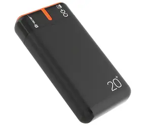 EnerGen Powerbanka 20000 mAh černo-oranžová / Powerbanka / 74 Wh / PD 20 W / QC 3.0 / 2x USB-A + USB-C