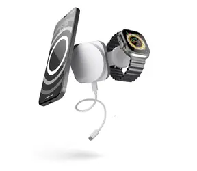 ZENS 2v1 MagSafe a Watch Travel Charger bílá / Bezdrátová nabíječka / Cestovní / MagSafe / pro Apple Watch