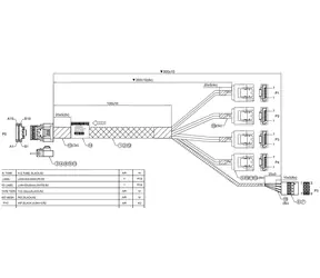 SuperMicro Kabel SlimSAS SFF-8654 4i - 4x SATA reverzní / Kabel SAS / interní / 0,35 m / 100 Ohm