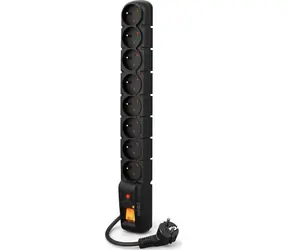 Acar S8 1,5 m kabel černá / Přepěťová ochrana / 8 zásuvek