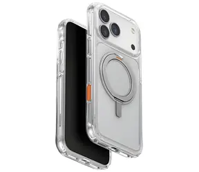 UNIQ Swivix 360 transparentní / Pouzdro / Apple iPhone 17 Pro Max / 360° otočný stojánek