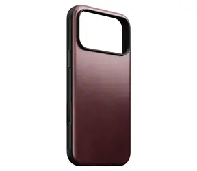 Nomad Modern Leather Case burgundy (Horween) / Kožený kryt / pro Apple iPhone 17 Pro Max a 18 Pro Max / MagSafe