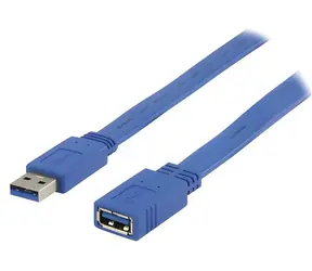 Valueline Plochý prodlužovací kabel USB 3.0 A-A 3 m / Prodlužovací kabel / USB 3.0 / A-A