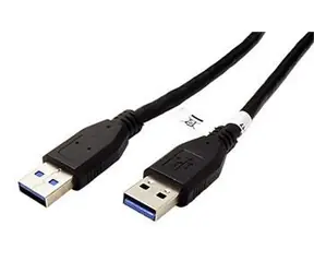 USB kabel USB3.0 A(M) - A(M) černý / Kabel / USB 3.0 / 5 Gbit/s / 1 m